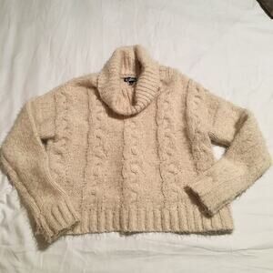 Freshman 1996 chunky cable knit sweater cropped sz s cozy SOFT